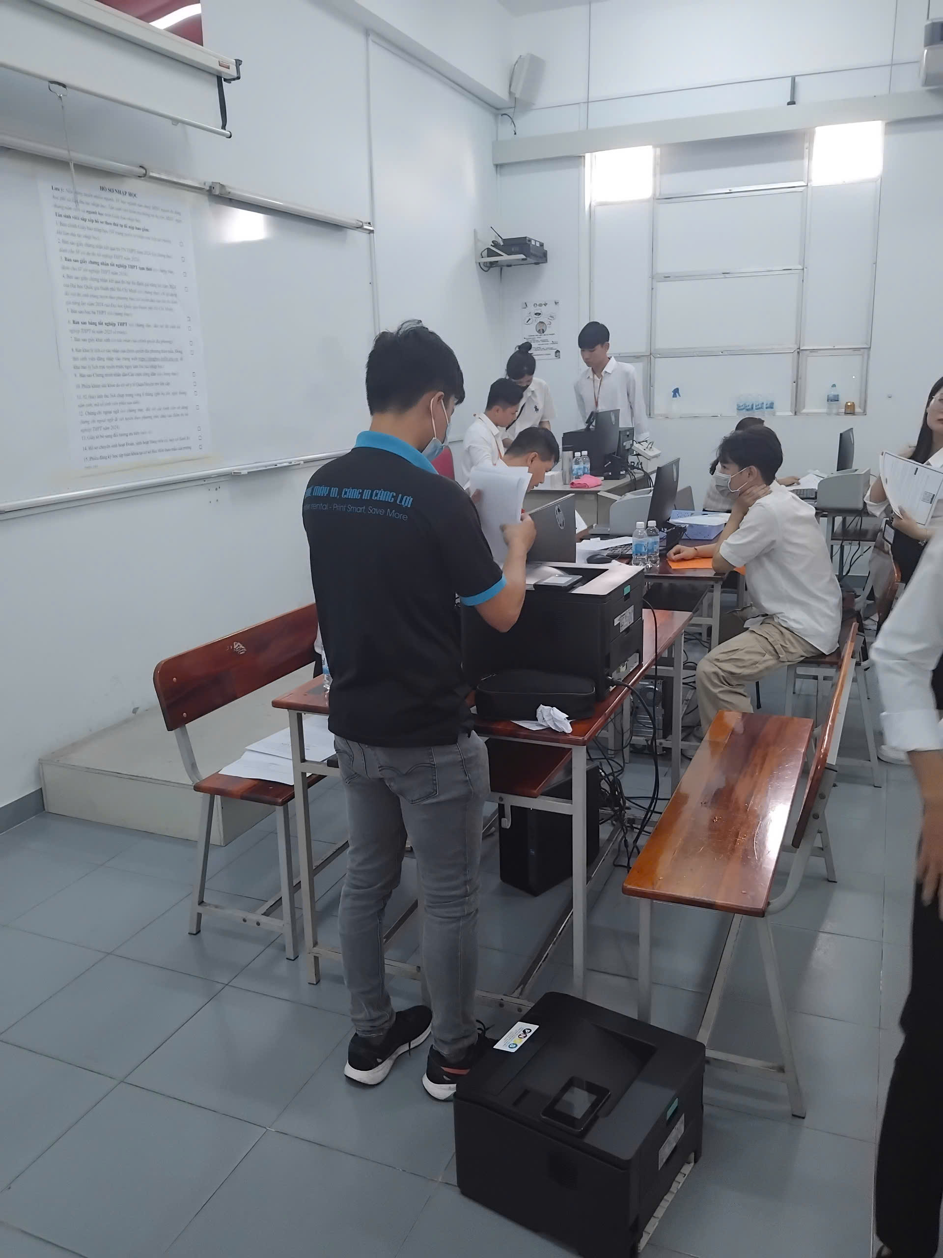The printer from PNPS is rented out for use at an event.